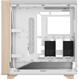 Fractal Design Summit Chalk White TG Clear Tint, Towerkabinet Hvid/træ