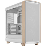 Fractal Design Summit Chalk White TG Clear Tint, Towerkabinet Hvid/træ