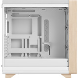 Fractal Design Summit Chalk White TG Clear Tint, Towerkabinet Hvid/træ