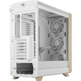 Fractal Design Summit Chalk White TG Clear Tint, Towerkabinet Hvid/træ