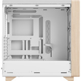 Fractal Design Summit Chalk White TG Clear Tint, Towerkabinet Hvid/træ