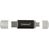 Intenso 3539491 USB-nøgle 128 GB USB Type-A / USB Type-C 3.2 Gen 1 (3.1 Gen 1) Anthracit, USB-stik antracit/gennemsigtig, 128 GB, USB Type-A / USB Type-C, 3.2 Gen 1 (3.1 Gen 1), 70 MB/s, Hætte, Anthracit
