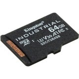 Kingston 64GB microSDXC Industrial C10 A1 pSLC kort enkeltpakke uden adapter, Hukommelseskort Sort, 64 GB, MicroSDXC, Klasse 10, UHS-I, 100 MB/s, 80 MB/s
