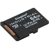 Kingston Industrial 64 GB MicroSDXC UHS-I Klasse 10, Hukommelseskort Sort, 64 GB, MicroSDXC, Klasse 10, UHS-I, Class 3 (U3), V30