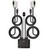 Lindy 42344 KVM Switch Stativ-montering Sort, KVM-switchen Sort, 4096 x 2160 pixel, 4K Ultra HD, Stativ-montering, Sort