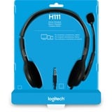 Logitech H111 Headset Ledningsført Kontor/Callcenter Grå grå, Ledningsført, Kontor/Callcenter, 20 - 20000 Hz, 74 g, Headset, Grå