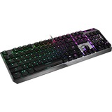 MSI Gaming-tastatur aluminium/Sort, DE-layout, Kailh Choc Low Profile White