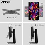 MSI MAG 271QPXDE QD-OLED E2 computerskærm 67,3 cm (26.5") 2560 x 1440 pixel Wide Quad HD Sort, Gaming Skærm Sort, 67,3 cm (26.5"), 2560 x 1440 pixel, Wide Quad HD, QD-OLED, 0,03 ms, Sort