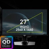 MSI MAG 271QPXDE QD-OLED E2 computerskærm 67,3 cm (26.5") 2560 x 1440 pixel Wide Quad HD Sort, Gaming Skærm Sort, 67,3 cm (26.5"), 2560 x 1440 pixel, Wide Quad HD, QD-OLED, 0,03 ms, Sort