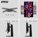 MSI MAG 271QPX QD-OLED E2, Gaming Skærm Sort