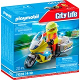 PLAYMOBIL Akutlæge-motorcykel med blinklys, Bygge legetøj 
