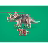 PLAYMOBIL Dinos Triceratops med unger, Bygge legetøj 