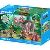 PLAYMOBIL Dinos Triceratops med unger, Bygge legetøj 