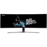 SAMSUNG C49HG90DMR 124,5 cm (49") 3840 x 1080 pixel 4K Ultra HD QLED Sort, Gaming Skærm Sort, 124,5 cm (49"), 3840 x 1080 pixel, 4K Ultra HD, QLED, 1 ms, Sort