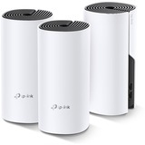 TP-Link Deco M4(3-pack) Dual-band (2,4 GHz / 5 GHz) Wi-Fi 5 (802.11ac) Hvid 2 Intern, Mesh router Hvid, Intern, LAN, Strøm, WLAN, 0 - 40 °C, -40 - 70 °C, 10 - 90%