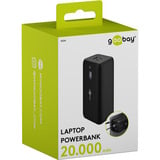 goobay Laptop-powerbank 20.000 mAh med Power Delivery, Power Bank Sort