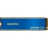 ADATA LEGEND 710 M.2 1000 GB PCI Express 3.0 3D NAND NVMe, Solid state-drev Blå/Guld, 1000 GB, M.2, 2400 MB/s