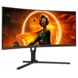 AOC G3 CU34G3S/BK computerskærm 86,4 cm (34") 3440 x 1440 pixel UltraWide Quad HD LED Sort, Rød, Gaming Skærm Sort/Rød, 86,4 cm (34"), 3440 x 1440 pixel, UltraWide Quad HD, LED, 1 ms, Sort, Rød