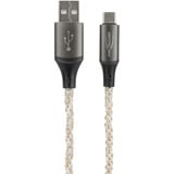 Ansmann USB-A til USB Type-C kabel Sort/gennemsigtig