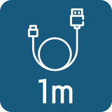 Ansmann USB-A til USB Type-C kabel Sort/gennemsigtig