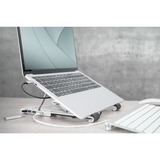 Digitus DA-90424 notebook stativ Sølv 43,2 cm (17"), Stander Hvid, Notebook stativ, Sølv, Aluminium, 25,4 cm (10"), 43,2 cm (17"), 15 - 36°