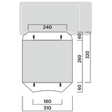 Easy Camp Tunnel busfortelt Reine mørk grå/Lys grå