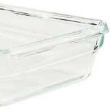 Emsa CLIP & CLOSE N10408 Rektangulær Kasse 0,85 L Transparent 1 stk, Boks gennemsigtig/Rød, Kasse, Rektangulær, 0,85 L, Transparent, Glas, 420 °C