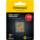 Intenso SDXC 128GB UHS-I Klasse 10, Hukommelseskort 128 GB, SDXC, Klasse 10, UHS-I, 90 MB/s, Class 1 (U1)