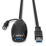 Lindy 43156 USB-kabel USB 3.2 Gen 1 (3.1 Gen 1) 10 m USB A 5 Gbit/sek. Sort, Forlængerledning Sort, 10 m, USB A, USB A, USB 3.2 Gen 1 (3.1 Gen 1), 5 Gbit/sek., Sort