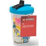 Room Copenhagen LEGO kop med sugerør Ninjago Classic Black, Cup Sort/Rød