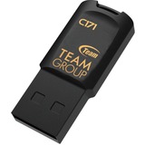 Team Group C171 USB-nøgle 64 GB USB Type-A 2.0 Sort, USB-stik Sort, 64 GB, USB Type-A, 2.0, Uden hætte, 3,4 g, Sort