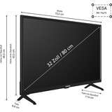 Telefunken XH32SO550SD, LED-tv Sort