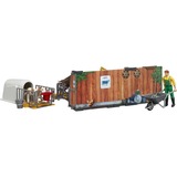 bruder bworld ko- og kalvestald med landmand, Baggrund multi-coloured