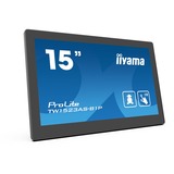 iiyama ProLite TW1523AS-B1P computerskærm 39,6 cm (15.6") 1920 x 1080 pixel Fuld HD LED Berøringsskærm Multibruger Sort, LED-skærm Sort, 39,6 cm (15.6"), 1920 x 1080 pixel, Fuld HD, LED, 30 ms, Sort