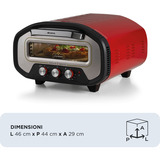 Ariete Pizzaovn DA GENNARO Rød/rustfrit stål, 1 pizza(er), Rød, 430 °C, 320 x 320 mm, 1 t, Sten
