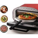 Ariete Pizzaovn DA GENNARO Rød/rustfrit stål, 1 pizza(er), Rød, 430 °C, 320 x 320 mm, 1 t, Sten