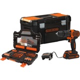 BLACK+DECKER Batteridrevet slagboremaskine BDCHD18S1KA, 18 volt, Slagborer skruemaskine Sort/Orange
