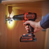 BLACK+DECKER Batteridrevet slagboremaskine BDCHD18S1KA, 18 volt, Slagborer skruemaskine Sort/Orange