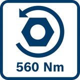 Bosch GDS 18V-330 HC PROFESSIONAL 1/2" 2800 rpm 560 Nm Sort, Blå, Rød, Schlagskruemaskine Blå, Momentnøgle, Sort, Blå, Rød, 1/2", 2800 rpm, 560 Nm, 1200 rpm