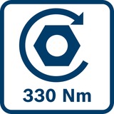 Bosch GDS 18V-330 HC PROFESSIONAL 1/2" 2800 rpm 560 Nm Sort, Blå, Rød, Schlagskruemaskine Blå, Momentnøgle, Sort, Blå, Rød, 1/2", 2800 rpm, 560 Nm, 1200 rpm