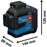 Bosch Linjelaser GLL 80-33 G Professional, Line laser Blå/Sort