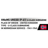 COBI HNoMS Uredd (P-41) U-klasse ubåd, Bygge legetøj 