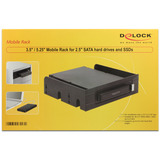 DeLOCK 3,5″ / 5,25″ udskiftningsramme til 2,5″ SATA harddiske og SSD'er, Indramning 