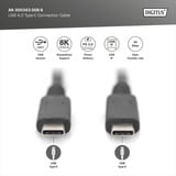 Digitus USB4 Gen 3x2 kabel, USB-C stik > USB-C stik, 40Gbit/s Sort