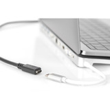 Digitus USB 2.0 forlængerledning, USB-C stik > USB-C hunstik Sort