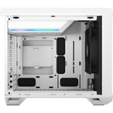 Fractal Design Torrent Nano Micro Tower Hvid, Towerkabinet Hvid, Micro Tower, PC, Hvid, Micro-ITX, Stål, Hærdet glas, 16,5 cm