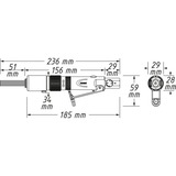 Hazet 9035M-6, Lufttryk rustfjerner Sort/Blå
