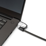 Kensington ClickSafe 2.0 3-i-1-nøglelås til bærbar computer (Single Keyed), Slot Sort, 1,8 m, Kensington, Nøgle, Kulstofstål, Sort