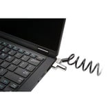 Kensington N17 laptoplås med nøgle til Dell® - LK, Slot Sort/Sølv, 2,28 m, Nøgle, Kulstofstål, Sort, Sølv