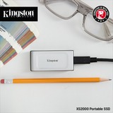 Kingston XS2000 1000 GB Sort, Sølv, Solid state-drev Sølv/Sort, 1000 GB, USB Type-C, 3.2 Gen 2 (3.1 Gen 2), 2000 MB/s, Sort, Sølv